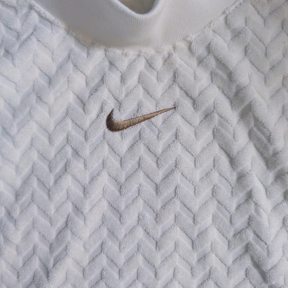Nike White Textured Top
